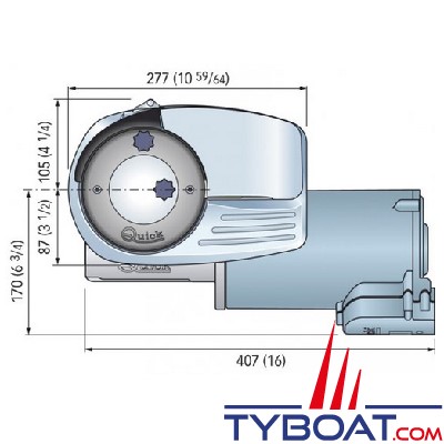 Quick - Guindeau vertical DYLAN DR4 - Avec poupée - Barbotin pour chaîne 10mm - 12V - 1700W