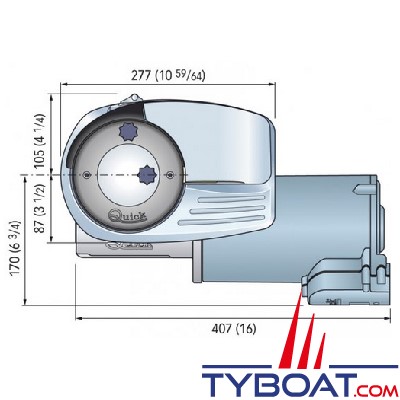 Quick - Guindeau vertical DYLAN DR4 - Avec poupée - Barbotin pour chaîne 12mm - 12V - 1700W 