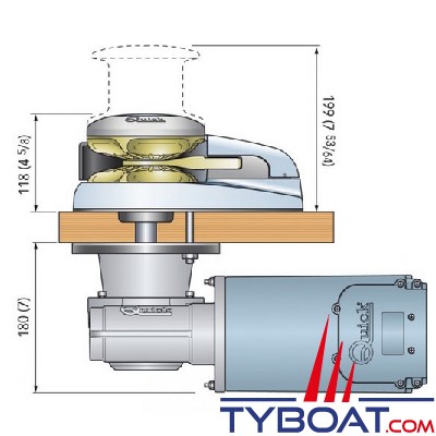 Quick - Guindeau vertical DYLAN DR4 - Sans poupée - Barbotin pour chaîne 10mm- 12V - 1700W 