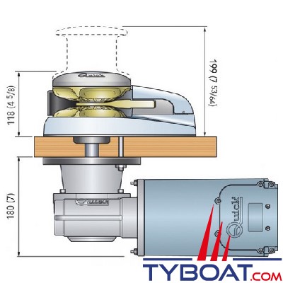 Quick - Guindeau vertical DYLAN DR4 - Sans poupée - Barbotin pour chaîne 12mm - 12V - 1700W 