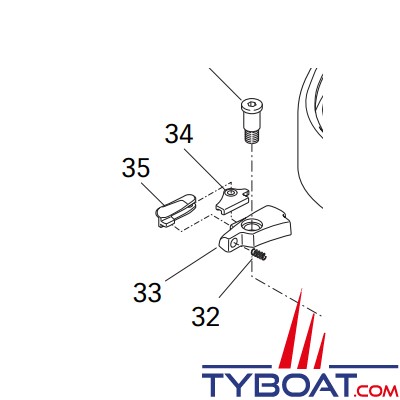 Quick - Kit d'arrêt barbotin pour guindeaux AL3, DN4, DH4 - FVSSBLBBDN00A00