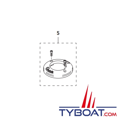 Quick - Kit douille couvercle barbotin pour guindeaux DN4/DH4/DR4 - FVSSCPBBDN00A00