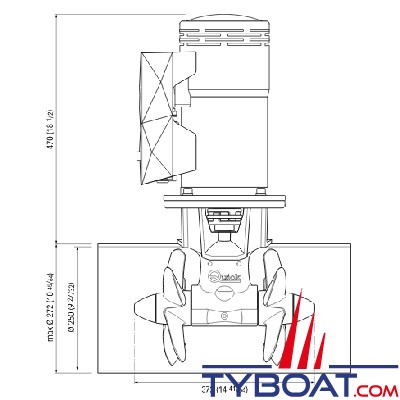 Quick - Propulseur BTQ 250-240 Kgf - duo - 24V - 10.0 kW 