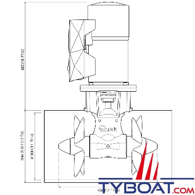 Quick - Propulseur BTQ 300-270 Kgf - duo - 24V - 12.0 kW