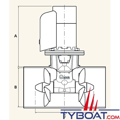 Quick - Propulseur BTQ 300-300 Kgf - duo - 48V - 15.0 kW