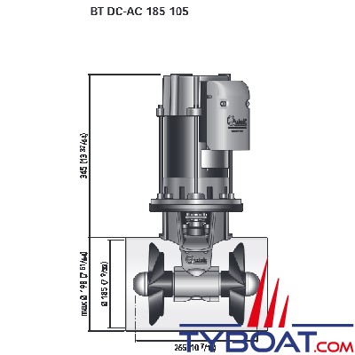 Quick - Propulseur proportionnel DC-AC 185-105 kgf 6.3 kW - 24V 