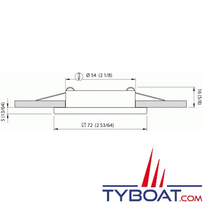 Quick - Spot carré LED Bryan Inox - 10/30 Volts - Blanc naturel - Ø 72 mm