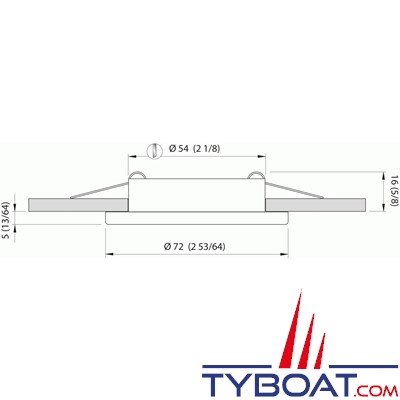 Quick - Spot LED Ted Inox - 10/30 Volts - Blanc chaud - Touch switch - Ø 72 mm