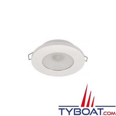 Quick - Spot LED Ted N plastique - 10/30 Volts - Blanc chaud -  couleur blanche - Ø 72 mm