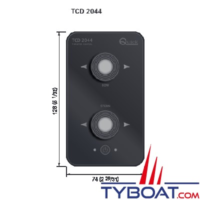 Quick - TCD 2044 - Pupitre de commande à double joystick pour propulseur d'étrave