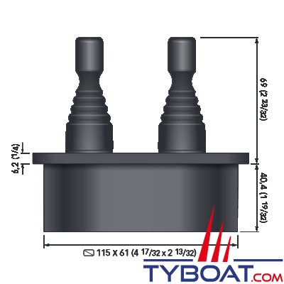 Quick - TCD 2044 - Pupitre de commande à double joystick pour propulseur d'étrave