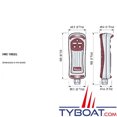 Quick - Télécommande HRC1002L - 2 positions - Lampe intégrée - Avec support