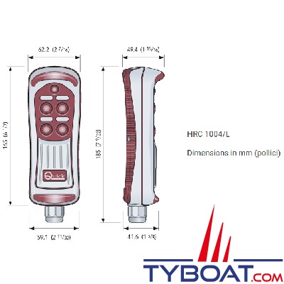Quick - Télécommande HRC1004 - 4 positions - Avec support