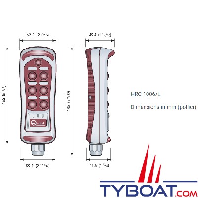 Quick - Télécommande HRC1006 - 6 positions - Avec support