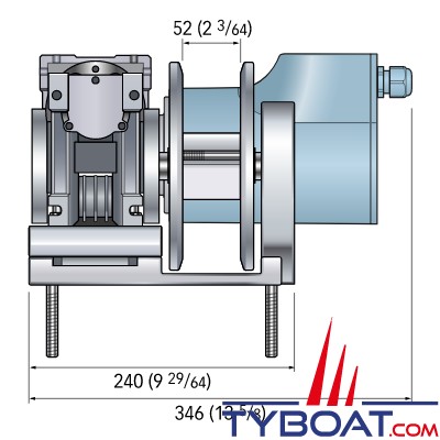 Quick - Treuil à sangle THG 1500 - 24 volts - 1500 Watts