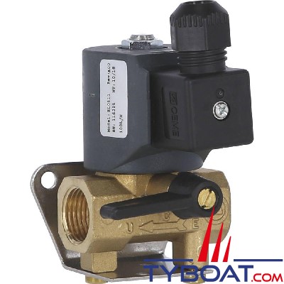 Electrovanne compatible gasoil et eau - 100L/Heure - Ø 1/2