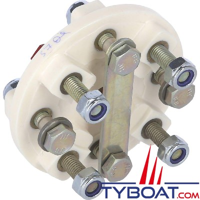 R&D Marine - Accouplement semi-élastique 5 Cv/100 tr/min - pour tourteau Ø101.6mm -entraxe 82.55mm