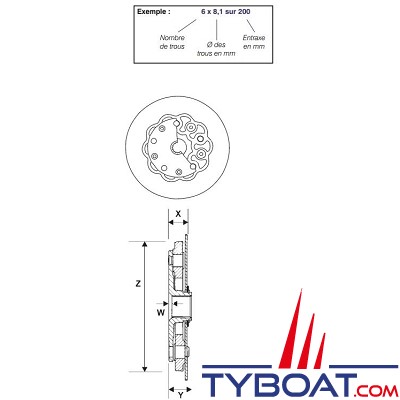 R&D Marine - Damper 13,7 m.kg - 10 dents - Type 1 - support 151.1mm