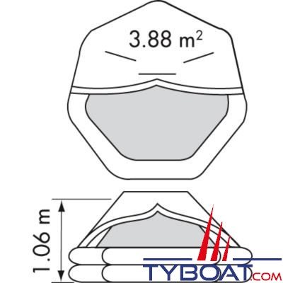 Radeau hauturier Plastimo TransOcéan 10 personnes en sac - 24 heures