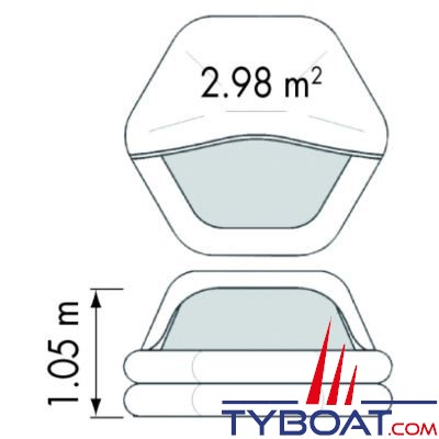Radeau hauturier Plastimo TransOcéan Plus  8 personnes en sac + 24 heures