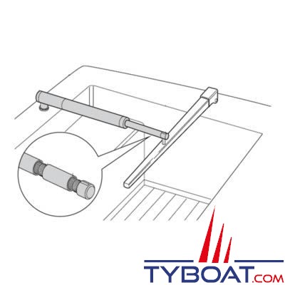 Rallonge de vérin pour pilote automatique Raymarine ST1000 - ST2000 Longueur  76 MM