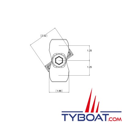 Ram Mounts - Bras court pour boule C - RAM-D-201U-B