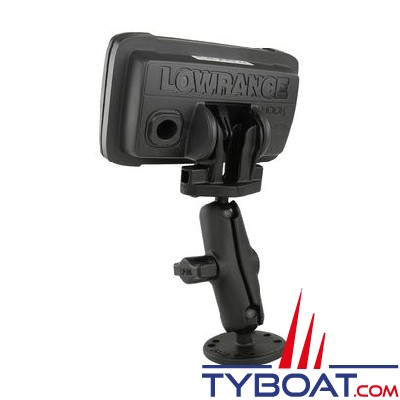 Ram Mounts - Support Horizontal pour LOWRANCE HOOK²-4 et REVEAL 5 - Boule B - RAM-B-202-LO12