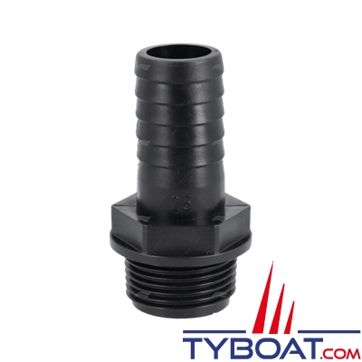 Randex - Raccord annelé droit PP - pour tuyau de Ø 25mm - Raccords BSP 1