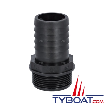 Randex - Raccord annelé droit PP - pour tuyau de Ø 40mm - Raccords BSP 1