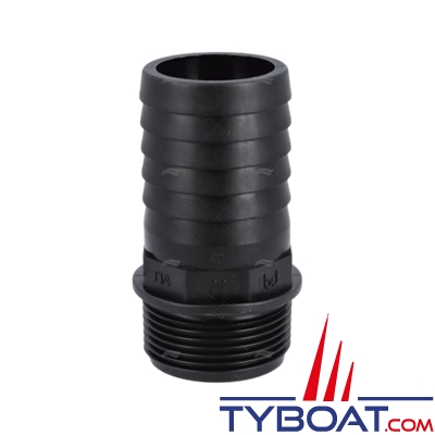 Randex - Raccord annelé droit PP - pour tuyau de Ø 40mm - Raccords BSP 1