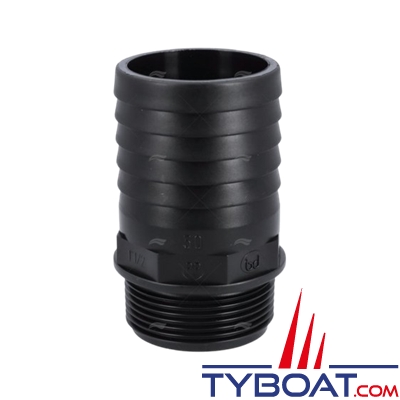 Randex - Raccord annelé droit PP - pour tuyau de Ø 50mm - Raccords BSP 1