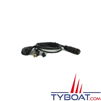 RAYMARINE - Câble adaptateur Combiné (12 vers 10 broches) avec sortie HP passif longeur 0,4 mètre