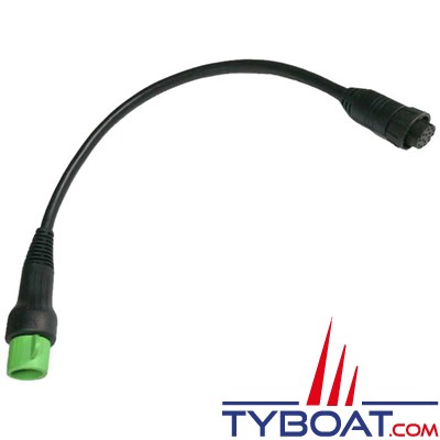 Raymarine - Câble d'adaptation sonde connecteur vert dragonfly (10-pin) sur Element HV (15-pin)