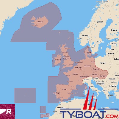 Raymarine - Carte Micro SD préchargée - Cartographie LightHouse zones Europe de l'Ouest