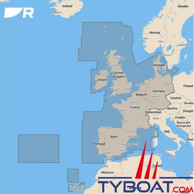 Raymarine - Elément 7 S - Écran GPS/GNSS - Wi-Fi - cartographie Lighthouse Europe de l'Ouest - sans sonde
