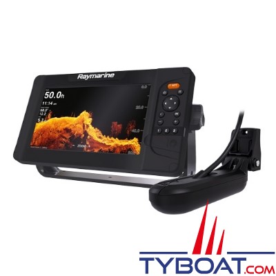 Raymarine - Element 9 HV - Écran GPS 9 pouces - Wi-Fi sondeur CHIRP et HYPERVISION - Sonde HV-100+ - Cartographie Lighthouse Europe du Nord 