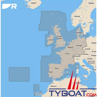 Raymarine - Elément 9 S - Écran GPS/GNSS - Wi-Fi - cartographie Lighthouse Europe de l'Ouest - sans sonde