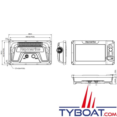 Raymarine - Elément 9 S - Écran GPS/GNSS - Wi-Fi - sans cartographie - sans sonde