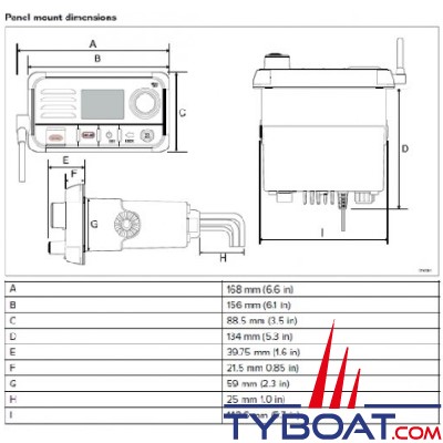 Raymarine - Émetteur-récepteur VHF Ray53 avec GPS intégré - NMEA2000 et NMEA0183