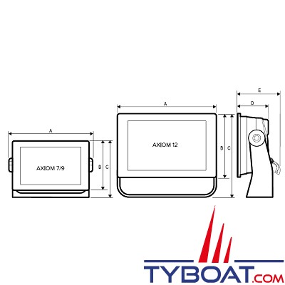 Raymarine - Multifonctions AXIOM+ 12 - Cartographie Lighthouse Europe de l'Ouest