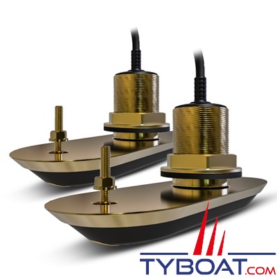 Raymarine - Pack de transducteurs passe-coque (2)  en bronze RV-220 (avec inclinaison à 20°)