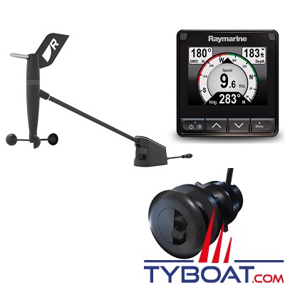 Raymarine - Pack i70s (instrument i70s RSW Smart Wind, DST810,5-Voies, 3m backbone, power, T-piece & 2 terminaisons