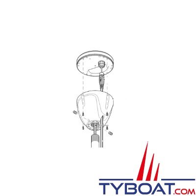 Raymarine - Pack Raystar - Antenne avec kit de montage sur mât