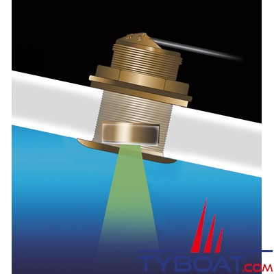 Raymarine - Sonde traversante bronze B175M CHIRP 80/130kHz 1kW angle 0° 