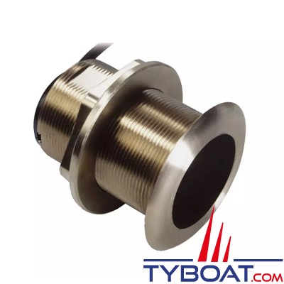 Raymarine - Sonde traversante bronze B60DT inclinée à 12° - Connecteur 8 broches (CP370/DSM30/DSM300)