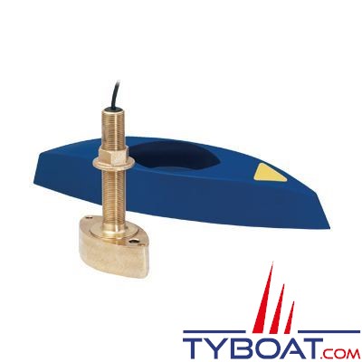 Raymarine - Sonde traversante bronze longue profondeur câble 13,8m