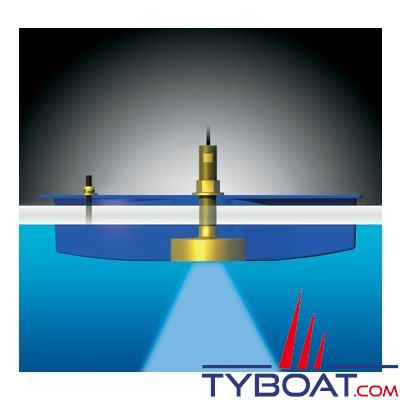 RAYMARINE - Sonde traversante bronze longue profondeur câble 13,8m