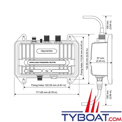 Raymarine - Transpondeur AIS700 avec splitter classe B - 5 Watts - NMEA0183/SeaTalk NG/NMEA2000/USB