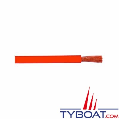 Câble monoconducteur souple Ø  3 mm²  gaine rouge -  Longueur 25 mètres