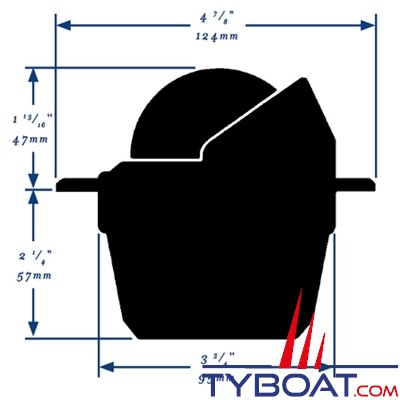 RITCHIE - Compas à encastrer F-50 série Explorer - couleur noir / lecture noire